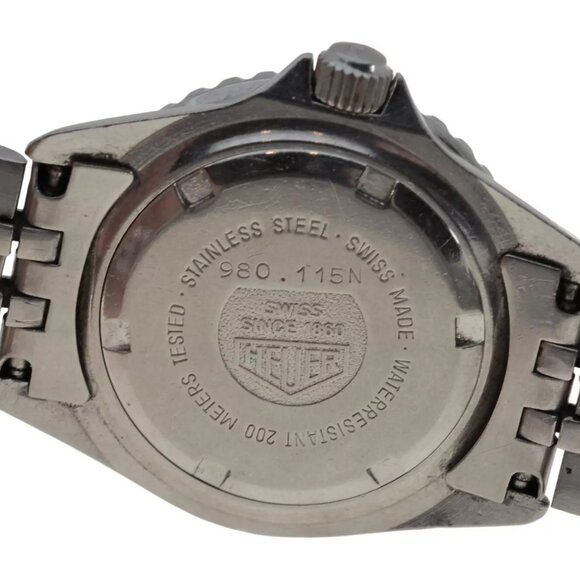 Midsize 32mm Heuer Pre-Tag Luminous 1000 Series SS Watch! Ref: 980.115N w/ B+P! - Picture 9 of 14